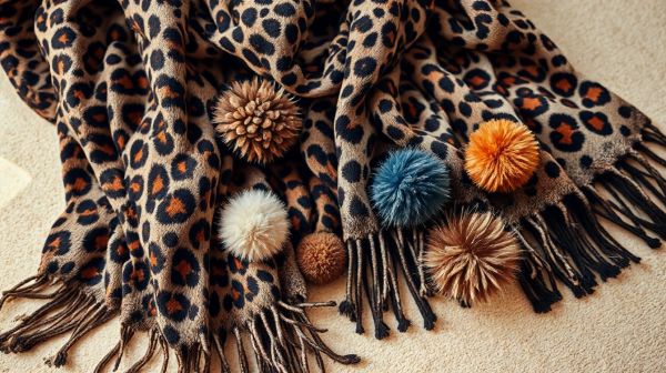Top modèles d'écharpes léopard à pompons pour unparallèle chaleur
